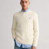 Gant Cotton Cable C-Neck Cream