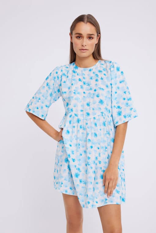 Envii Enibida Short Dress Aqua Flower