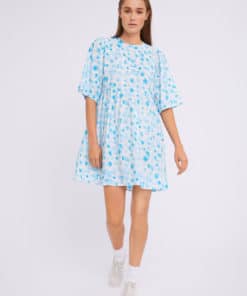 Envii Enibida Short Dress Aqua Flower