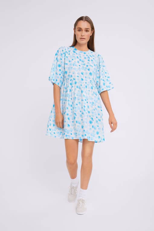 Envii Enibida Short Dress Aqua Flower