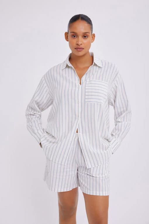 Envii Encala Shirt Blue/Cream Stripe