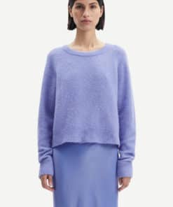 Samsoe & Samsoe Nor O-neck Short Iolite