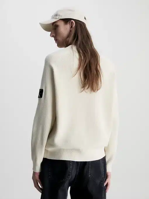 Calvin Klein Core Badge Sweashirt Eggshell