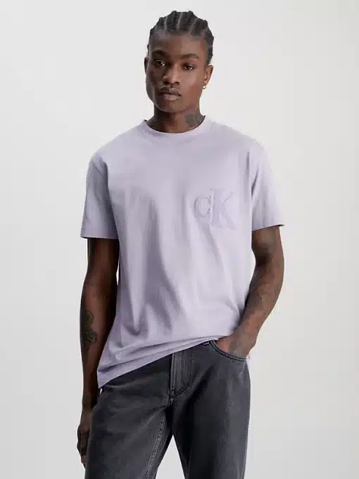 Calvin Klein Monogram Chenille Tee Lavender Aura
