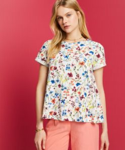 Esprit Flower T-shirt Off White