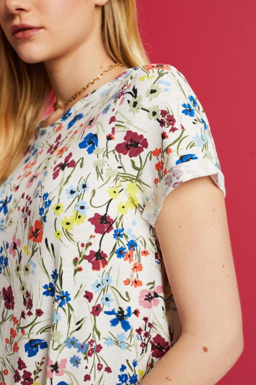 Esprit Flower T-shirt Off White