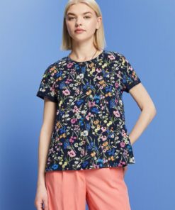 Esprit Flower T-shirt Navy