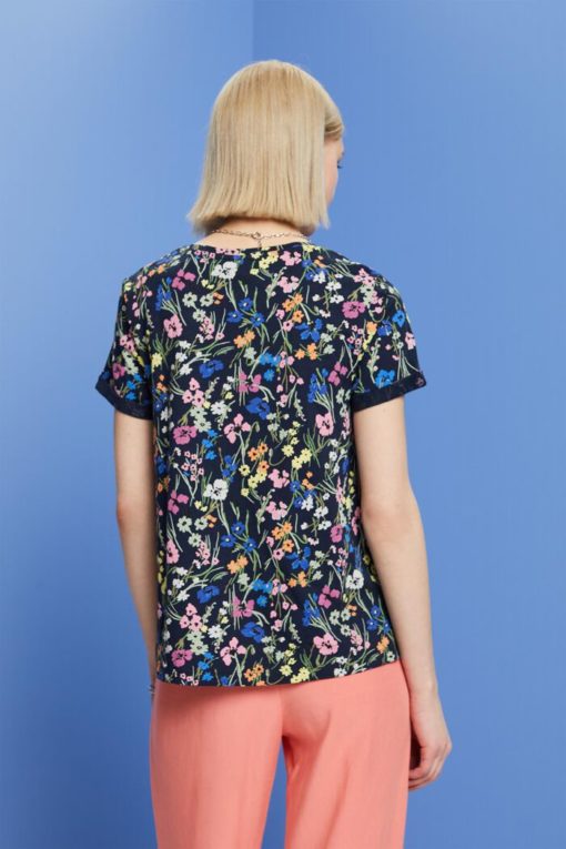 Esprit Flower T-shirt Navy