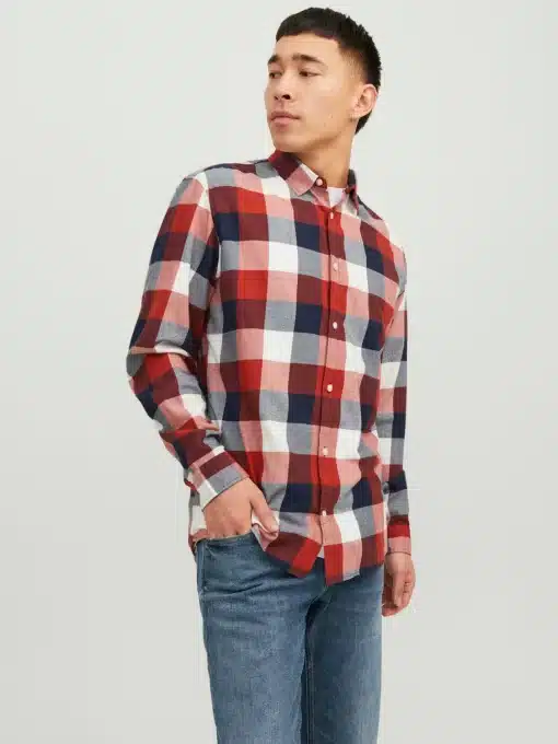 Jack&Jones Buffalo Twill Shirt Cinnabar