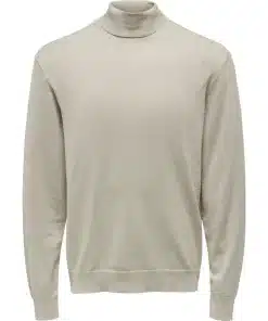 Only & Sons Wyler Life Roll Neck Silver Lining