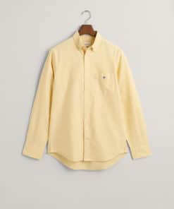 Gant Regular Fit Oxford Shirt Parchment Yellow