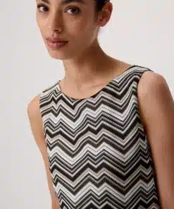 Comma, ZigZag Dress Black