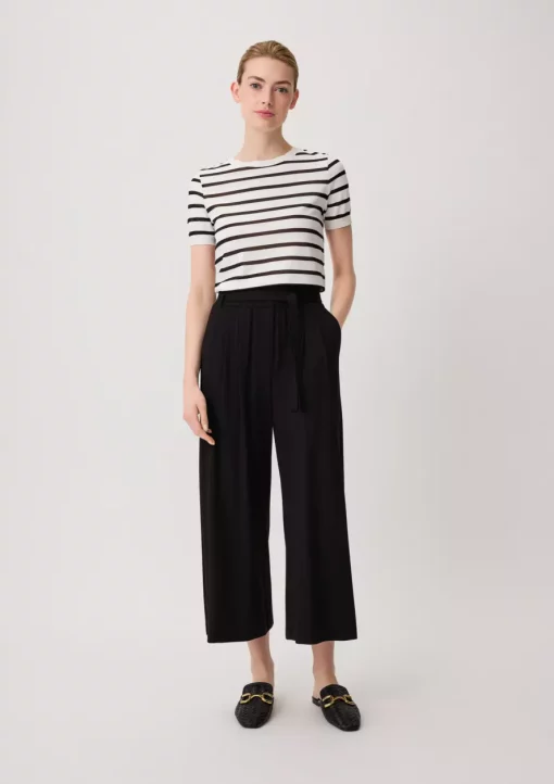 Comma, Ankle Length Trousers Black