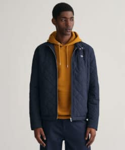 Gant Quilted Windcheater Jacket Evening Blue