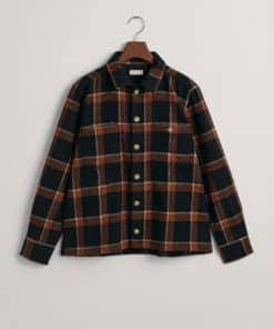 Gant Teens Checked Shield Overshirt Black