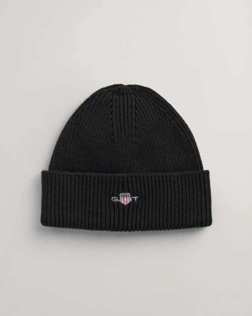 Gant Teens Shield Cotton Beanie Black