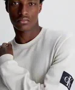 Calvin Klein Waffle LS Tee Eggshell