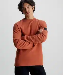 Calvin Klein Waffle LS Tee Auburn