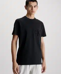 Calvin Klein Monogram Chenille Tee Black