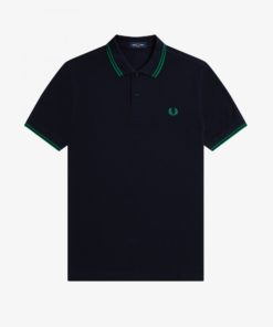 Fred Perry M3600 Pique Navy/Fred Perry Green