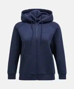 Peak Performance Original Small Logo Zip Hood Women Blue Shadow