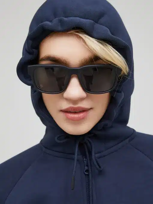 Peak Performance Original Small Logo Zip Hood Women Blue Shadow