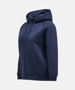 Peak Performance Original Small Logo Zip Hood Women Blue Shadow