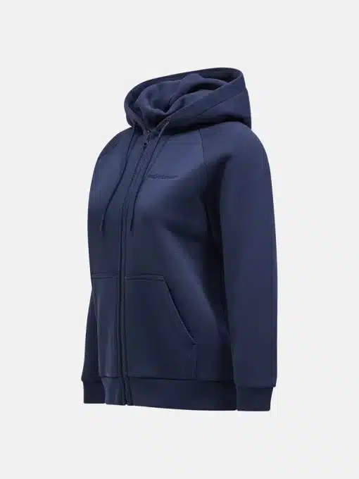 Peak Performance Original Small Logo Zip Hood Women Blue Shadow