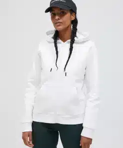 Peak Performance Original Small Logo Zip Hood Women Offwhite