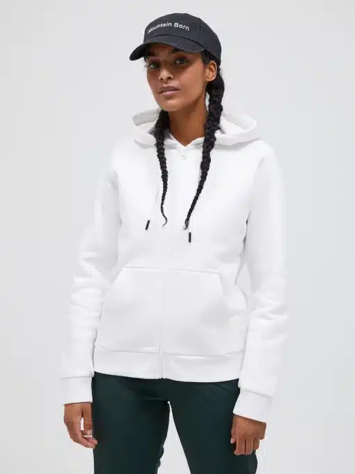 Peak Performance Original Small Logo Zip Hood Women Offwhite