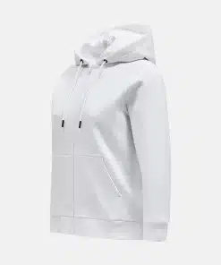 Peak Performance Original Small Logo Zip Hood Women Offwhite