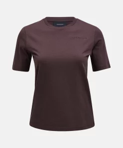 Peak Performance Original Small Logo Tee Women Desert Plum