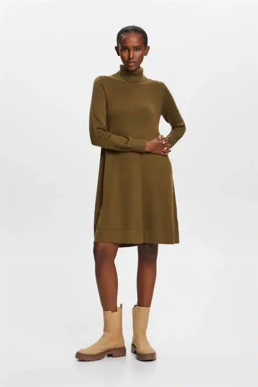 Esprit Knit Dress Dark Khaki