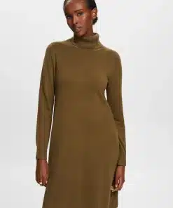 Esprit Knit Dress Dark Khaki