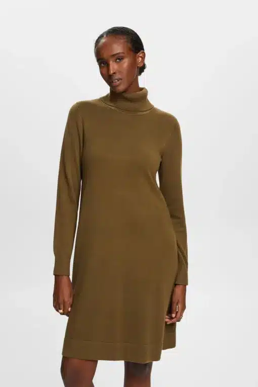 Esprit Knit Dress Dark Khaki