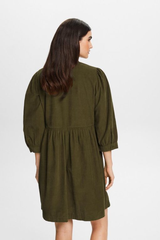 Esprit Corduroy Dress Khaki