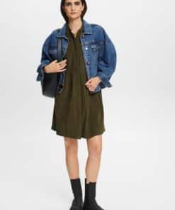 Esprit Corduroy Dress Khaki