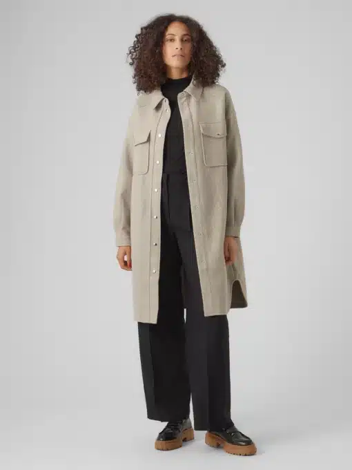 Vero Moda Vince Long Coat Brown