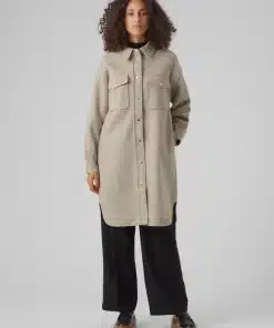 Vero Moda Vince Long Coat Brown