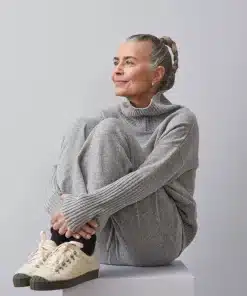 Papu Chunky Turtle Knit Solid Melange Grey