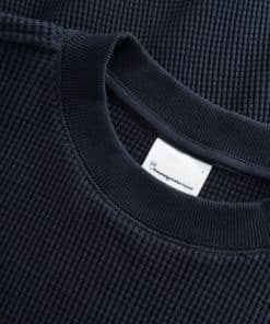 Knowledge Cotton Apparel Waffle Long Sleeve Night Sky