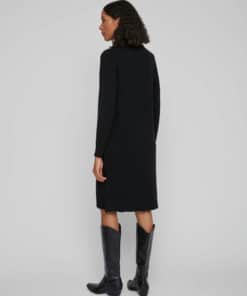 Vila Ril Crew Neck Midi Dress Black