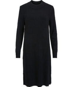 Vila Ril Crew Neck Midi Dress Black