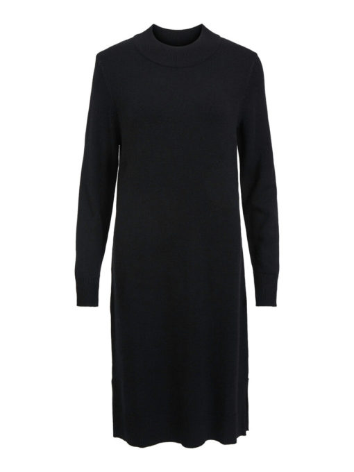 Vila Ril Crew Neck Midi Dress Black