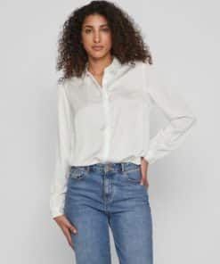 Vila Ellette Satin Shirt Snow White