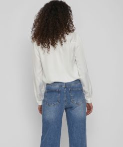 Vila Ellette Satin Shirt Snow White