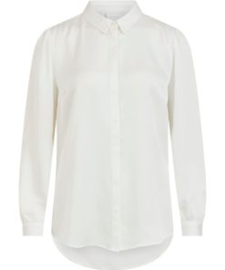 Vila Ellette Satin Shirt Snow White