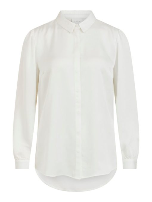 Vila Ellette Satin Shirt Snow White