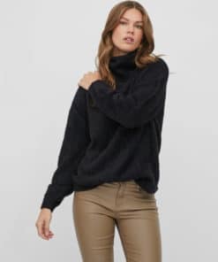 Vila Lajuli Rollneck Knit Black