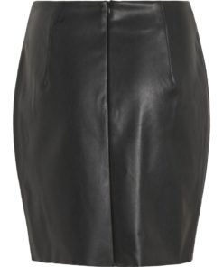 Vila Dagmar PU Skirt Black
